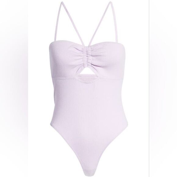 Open Edit Ribbed Cutout Bodysuit NWOT - Picture 1 of 7